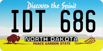 ND license plate IDT686