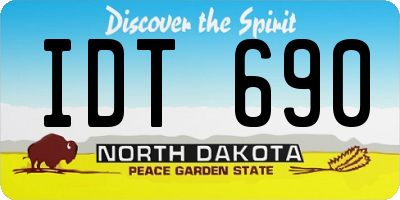 ND license plate IDT690
