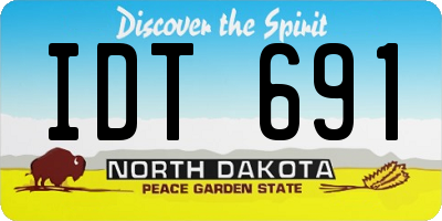 ND license plate IDT691