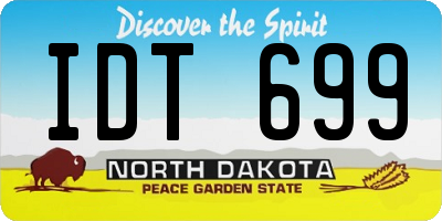 ND license plate IDT699