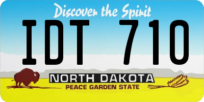 ND license plate IDT710