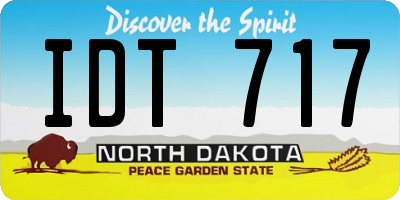 ND license plate IDT717