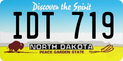 ND license plate IDT719