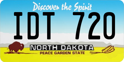 ND license plate IDT720