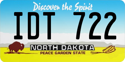 ND license plate IDT722