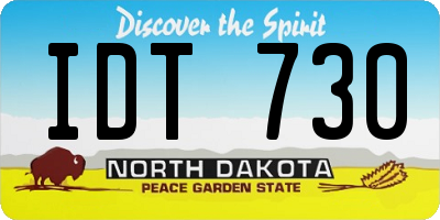 ND license plate IDT730