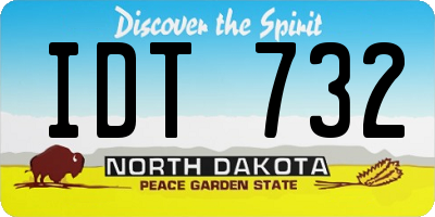 ND license plate IDT732