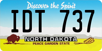ND license plate IDT737
