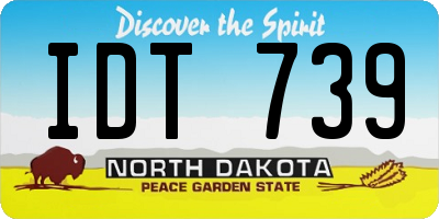 ND license plate IDT739
