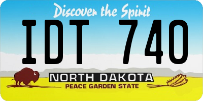 ND license plate IDT740