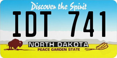 ND license plate IDT741