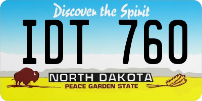 ND license plate IDT760
