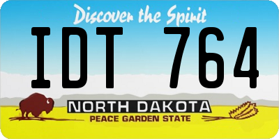 ND license plate IDT764