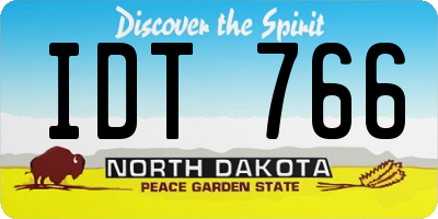 ND license plate IDT766