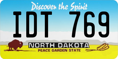 ND license plate IDT769