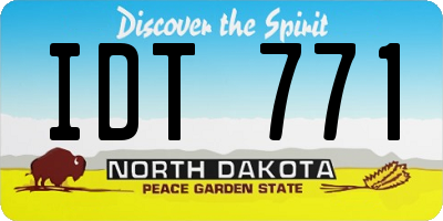 ND license plate IDT771