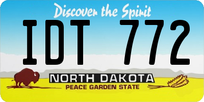 ND license plate IDT772