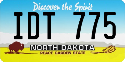 ND license plate IDT775