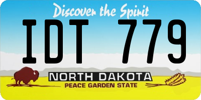 ND license plate IDT779