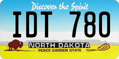 ND license plate IDT780