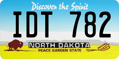 ND license plate IDT782