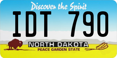 ND license plate IDT790