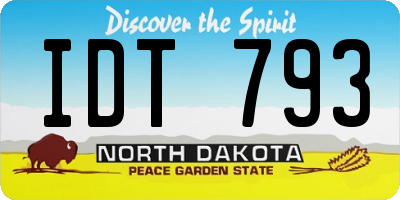 ND license plate IDT793