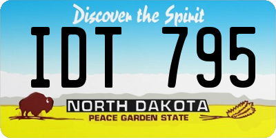 ND license plate IDT795
