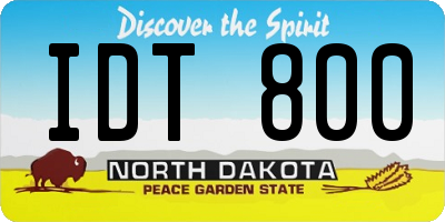 ND license plate IDT800