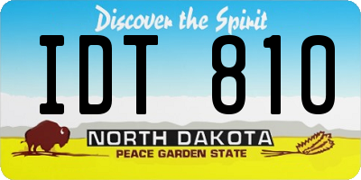 ND license plate IDT810