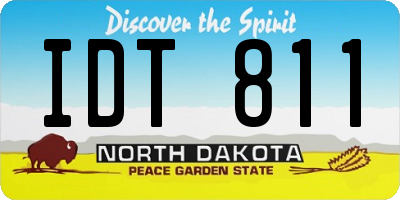 ND license plate IDT811