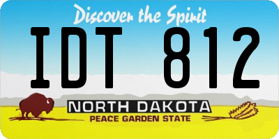 ND license plate IDT812