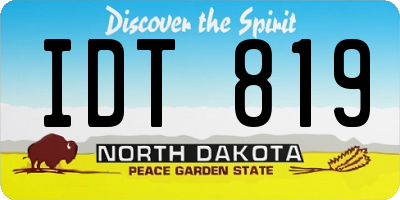 ND license plate IDT819
