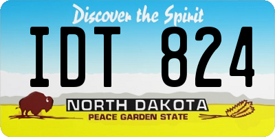 ND license plate IDT824