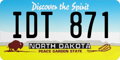 ND license plate IDT871