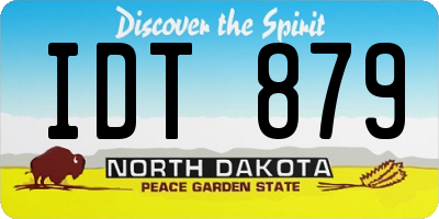 ND license plate IDT879