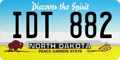 ND license plate IDT882