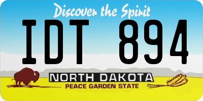 ND license plate IDT894