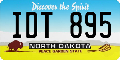 ND license plate IDT895