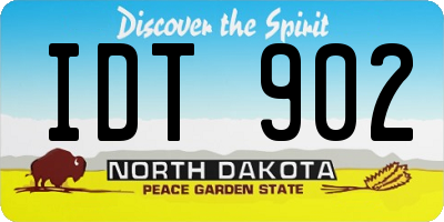 ND license plate IDT902