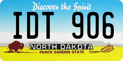 ND license plate IDT906