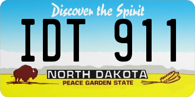 ND license plate IDT911