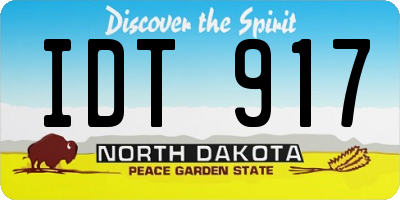ND license plate IDT917
