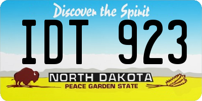 ND license plate IDT923