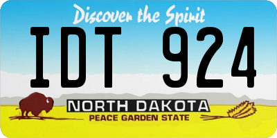 ND license plate IDT924