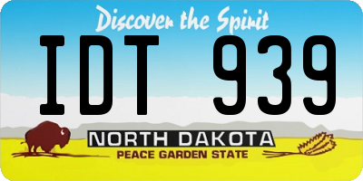 ND license plate IDT939