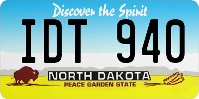 ND license plate IDT940