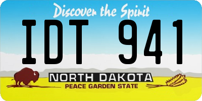 ND license plate IDT941
