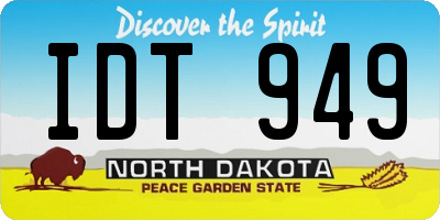 ND license plate IDT949