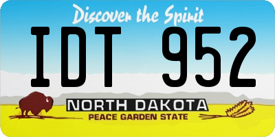 ND license plate IDT952